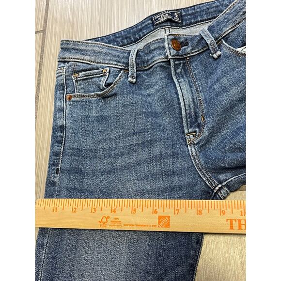 streetwear Abercrombie & Fitch super skinny jeans sz 4/27R distress stretch - Picture 3 of 9